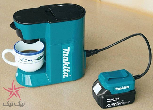 قهوه ساز شارژی ماکیتا،هنگام کار قهوه تازه دم میچسبه!